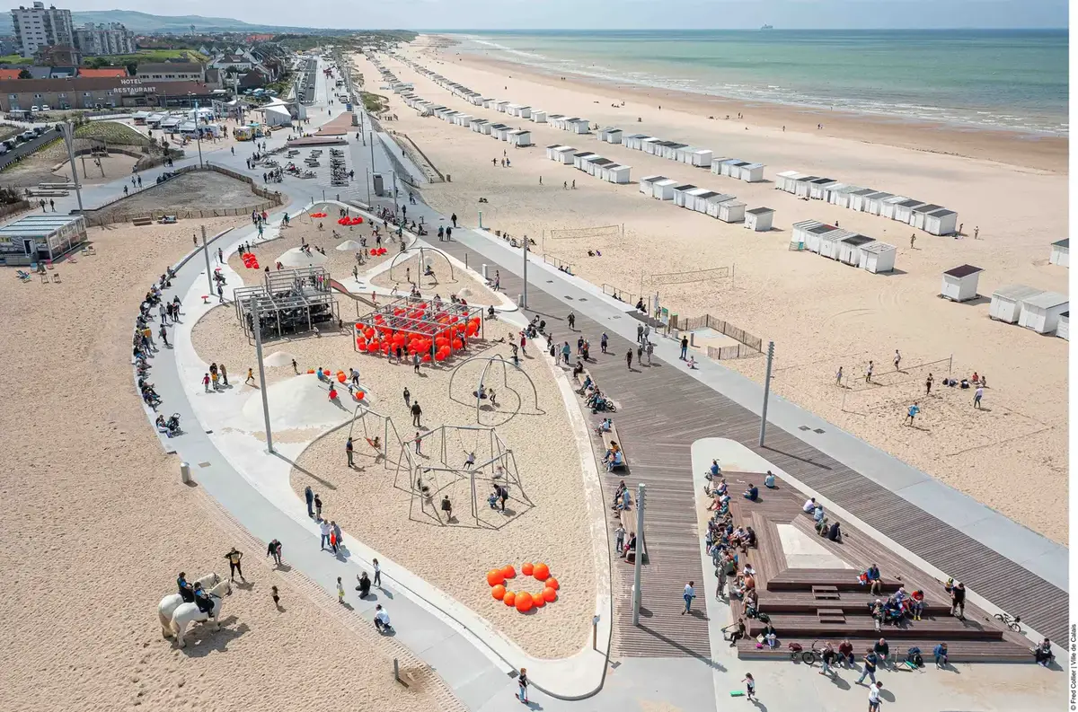 Calais stad en Opaalkust in Noord-Frankrijk