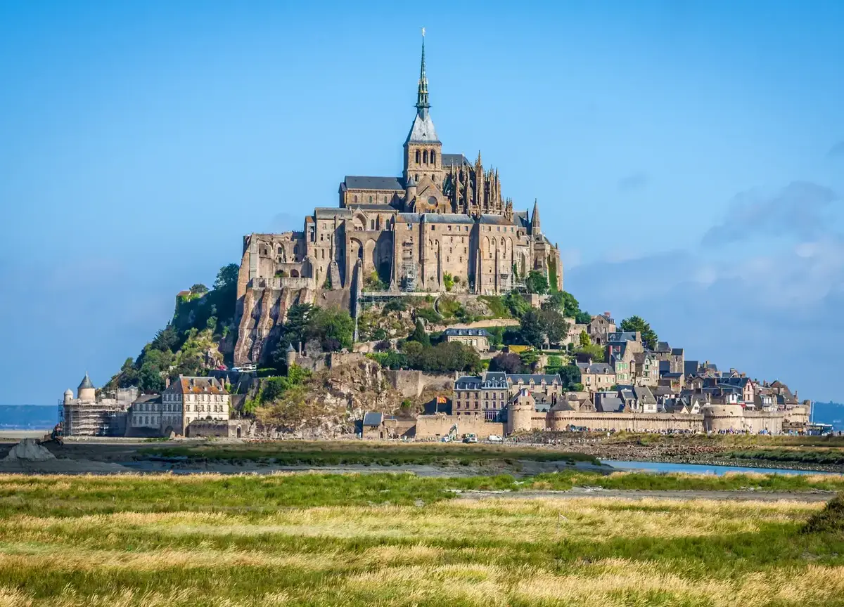 Cherbourg haven en Normandië stad op het schiereiland Cotentin