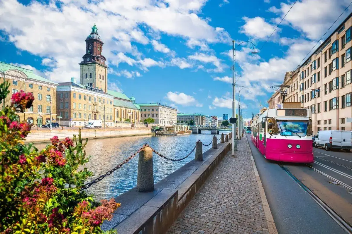 Waterkant en stadsgezicht van Göteborg aan de Zweedse westkust