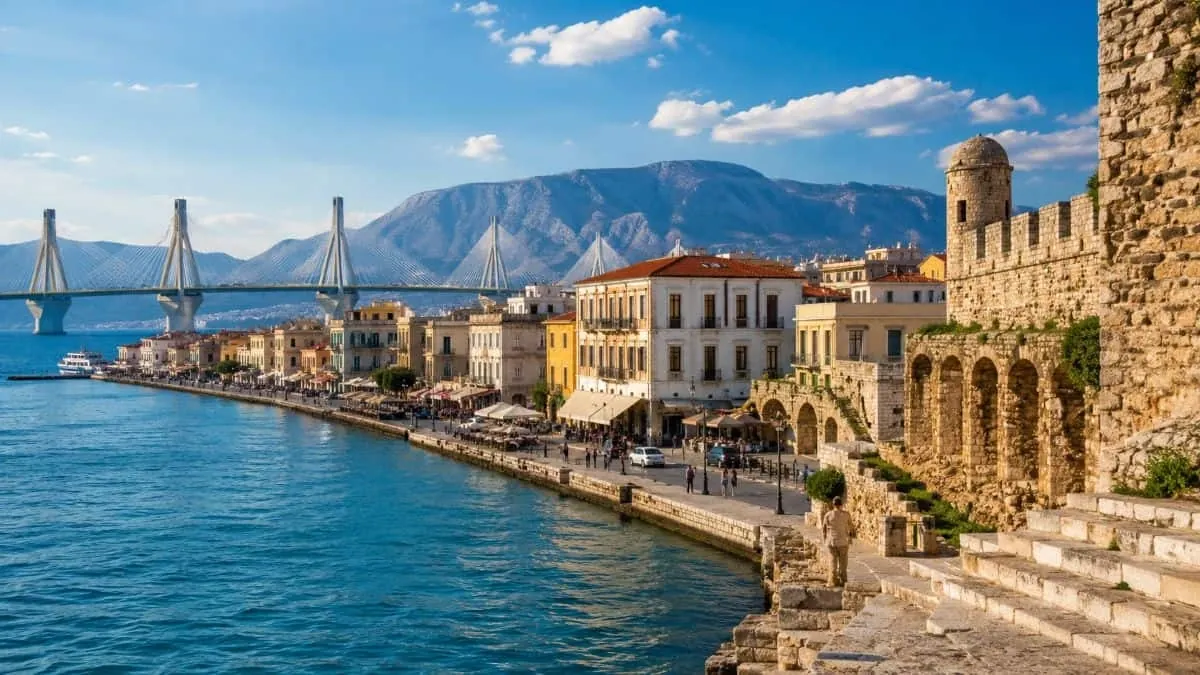 Patras stad, Golf van Patras en westelijke Griekse waterkant