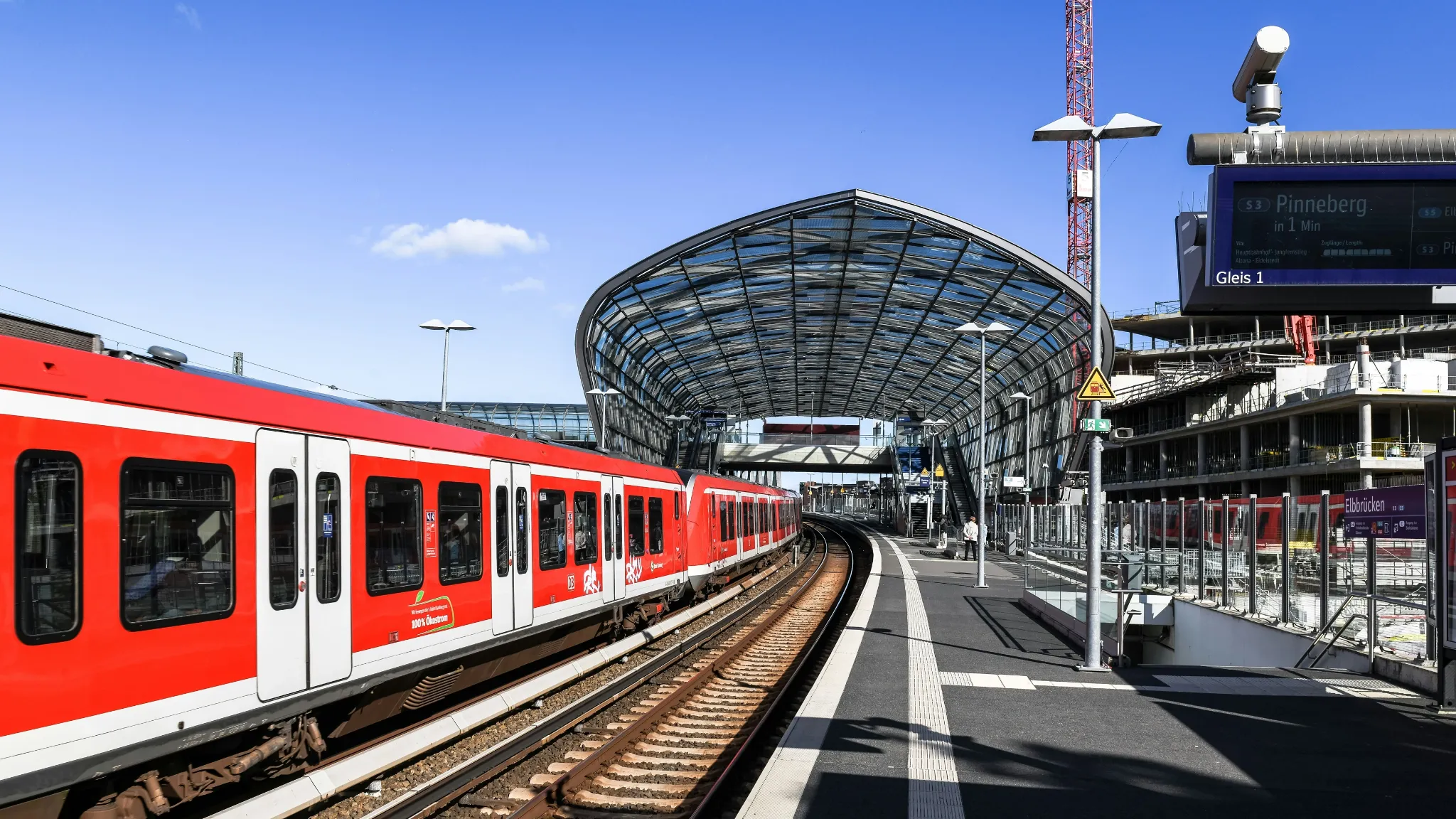 Treinreis langs een stationsperron