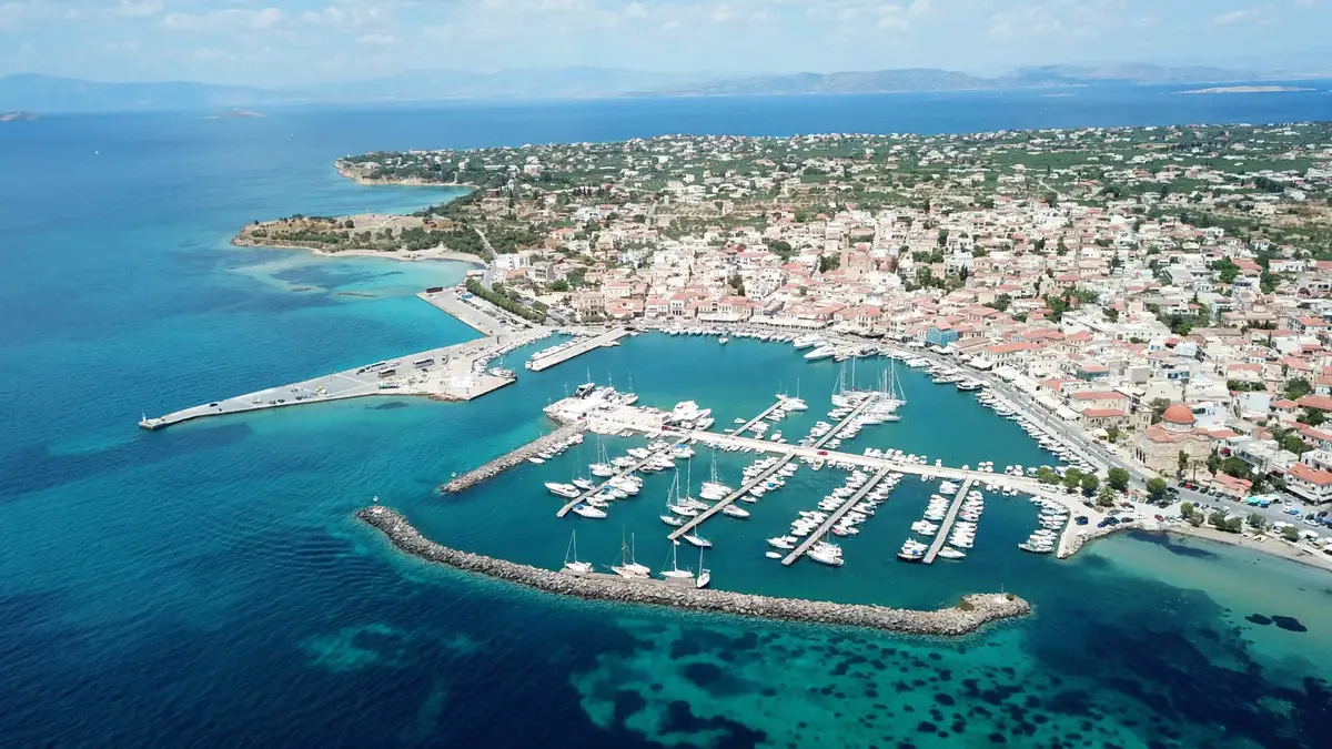 Veerbootbestemming Aegina in Griekenland