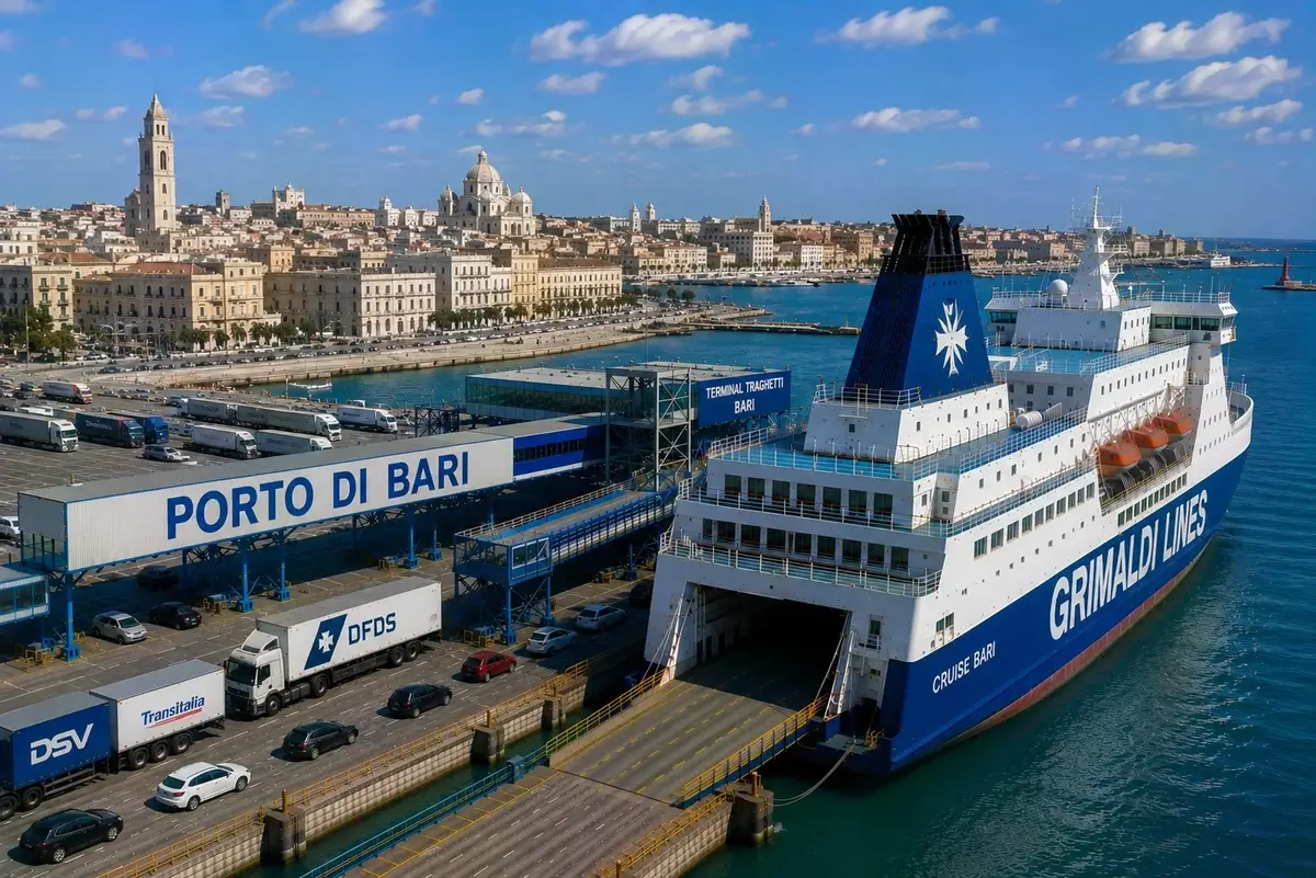Bari veerboothaven in Zuid-Italië