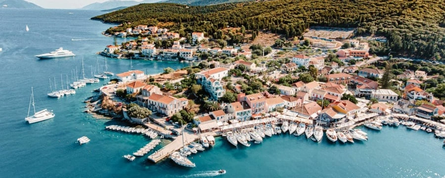 Veerbootbestemming Fiskardo, Kefalonia in Griekenland