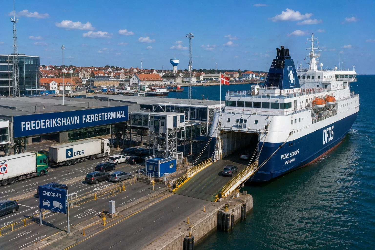 Frederikshavn passagiersveerbootterminal in Noord-Jutland, Denemarken