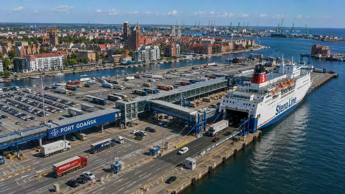 Polferries passagiersveerbootterminal in Gdańsk, Polen