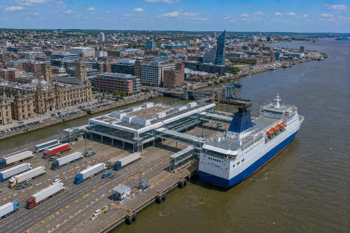 P&O Ferries passagiersterminal bij King George Dock in Hull