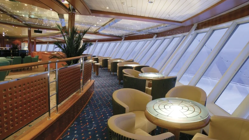 Observation Lounge aan boord van Color Line veerboot Color Fantasy