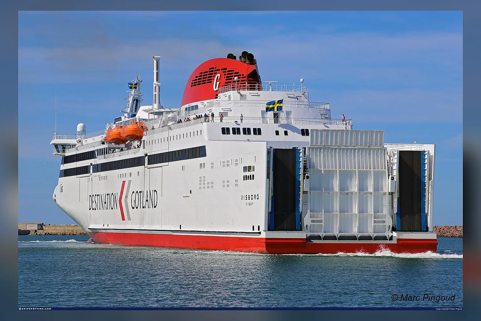 Veerboot van Destination Gotland tussen het Zweedse vasteland en Gotland