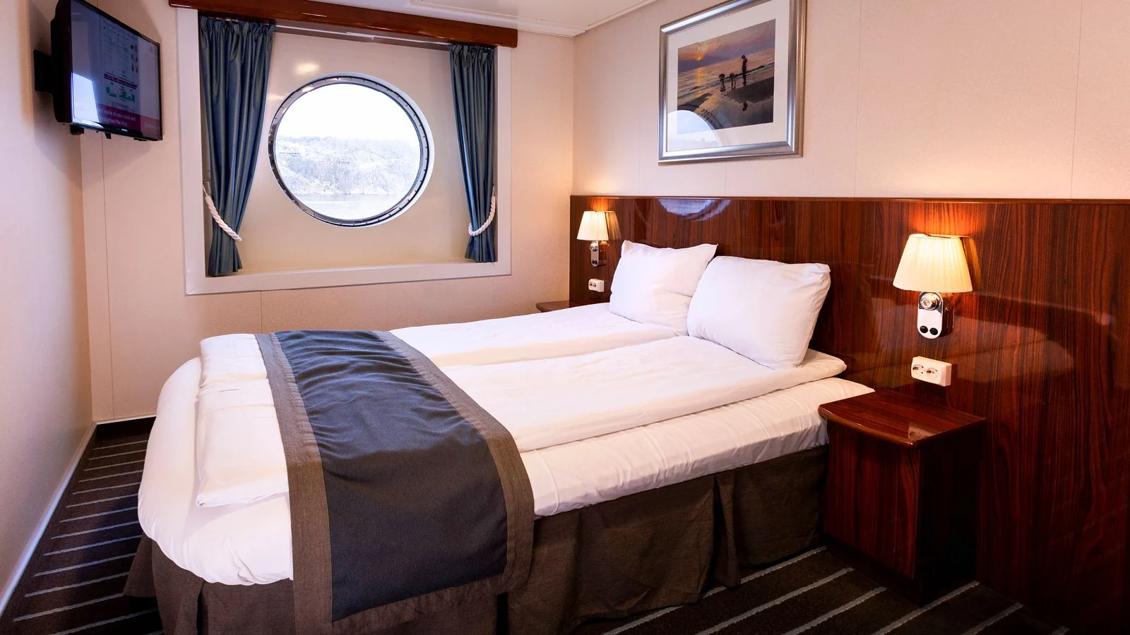passagiershut aan boord van Fjord Line veerboot MS Stavangerfjord