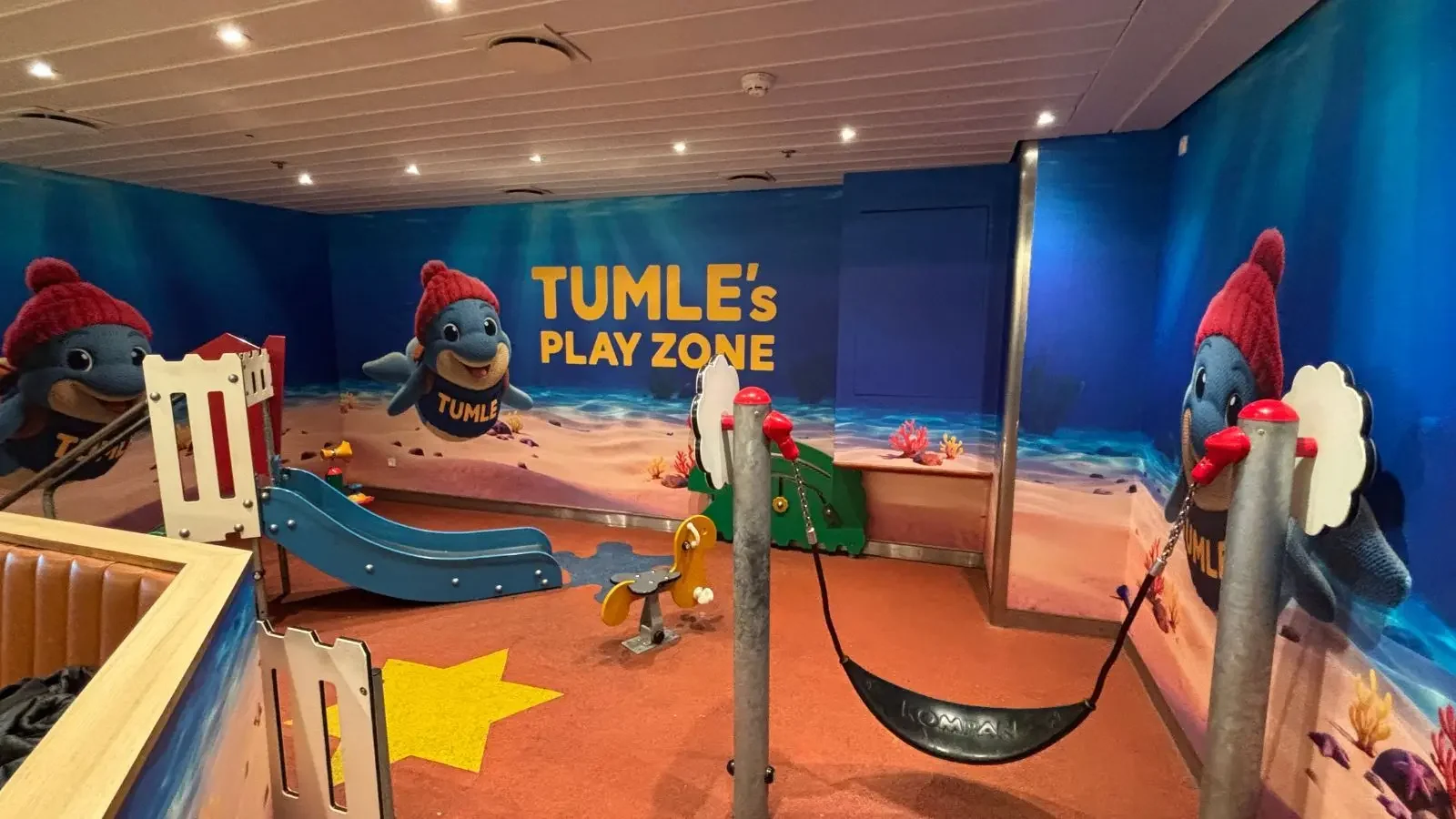 Speelzone voor kinderen aan boord van een Scandlines-veerboot