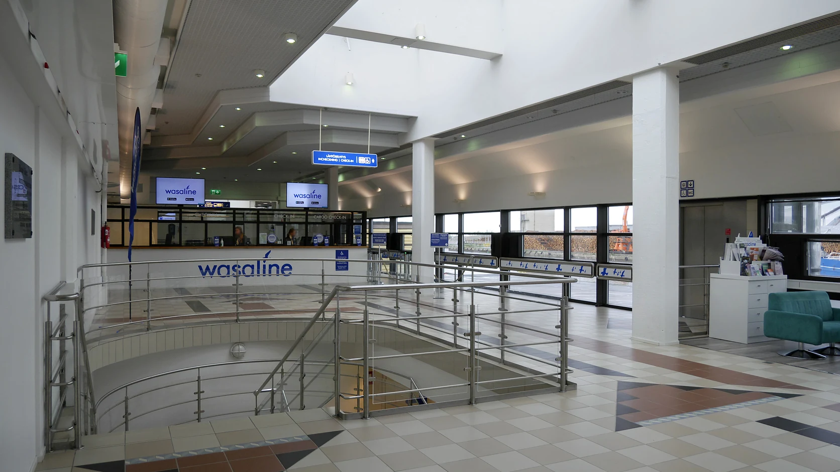 Wasaline terminal incheckzone in Vaasa