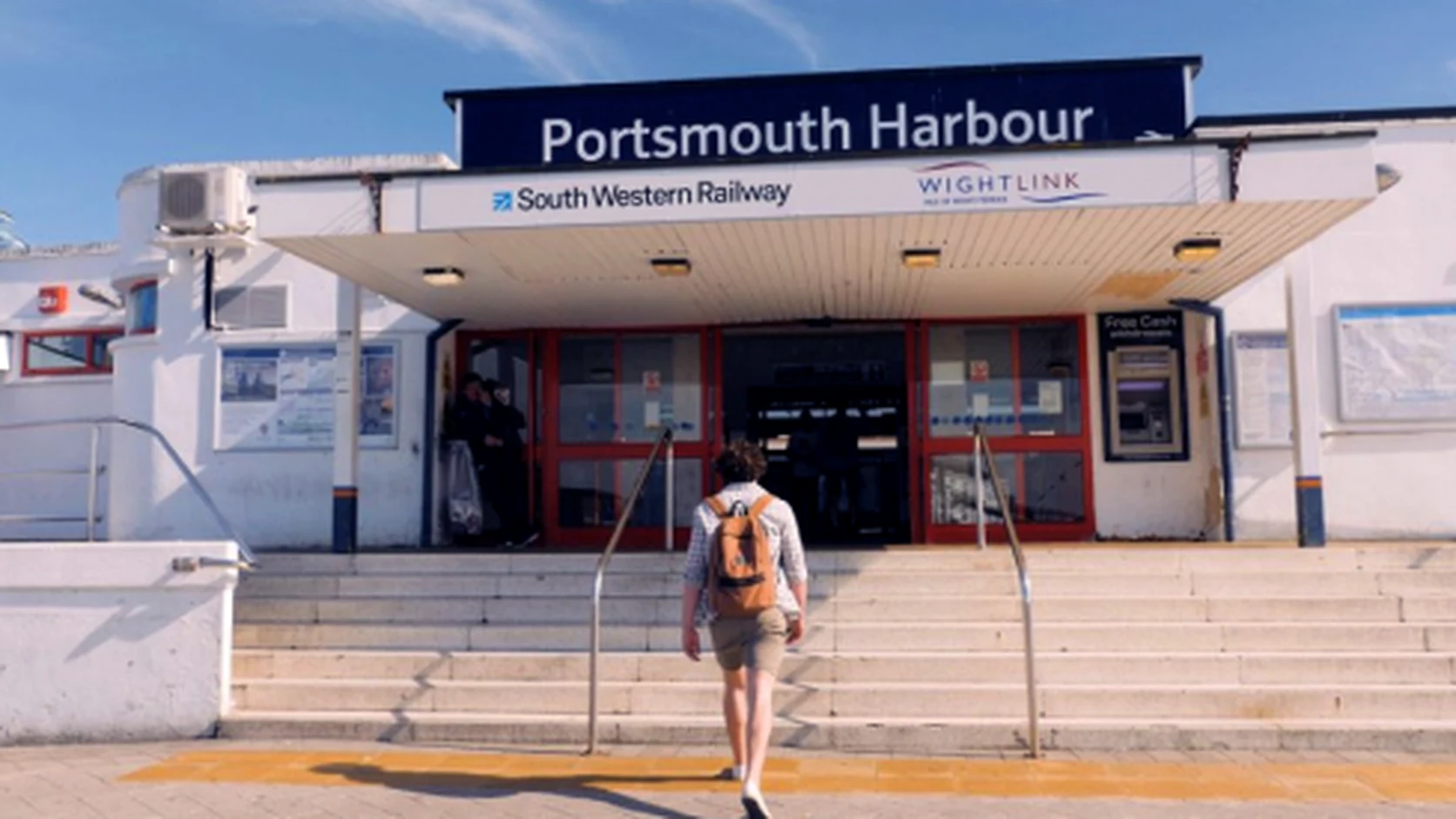 FastCat-terminal van Wightlink in Portsmouth Harbour